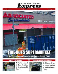 the Hunts Point Express front page for February 2012