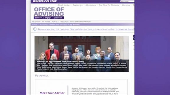 Hunter College Office of Advising helps Students Register Classes Virtually By Srija Rai 1-31 screenshot