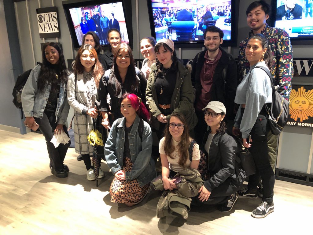 Students in Prof. Glenn's Online Journalism class wrap up their tour of CBS News operations.