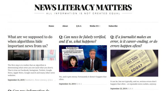 NewsLiteracyMatters.com screen shot