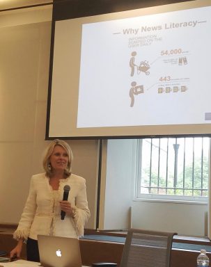 Sissel McCarthy lectures on spotting fake news