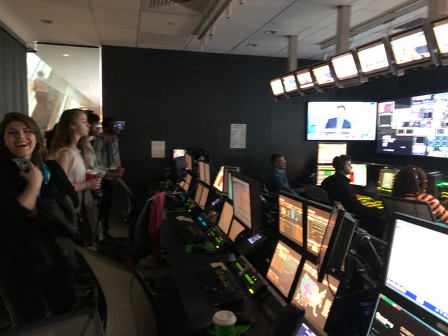 Students tour the studio