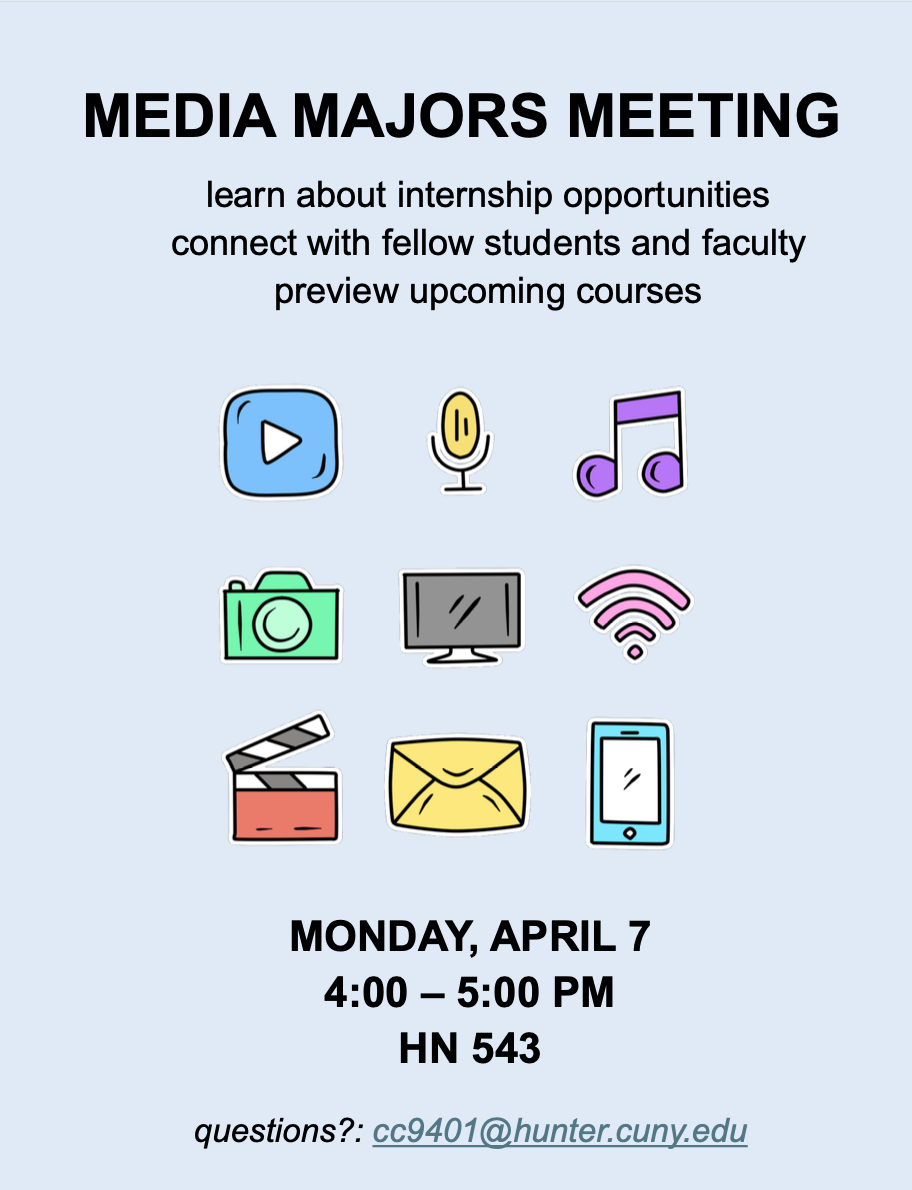 media majors meeting poster