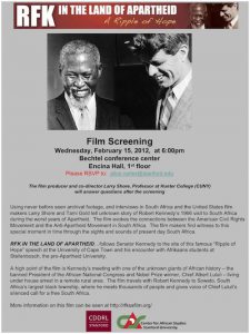 Poster for RFK in the Land of Apartheid