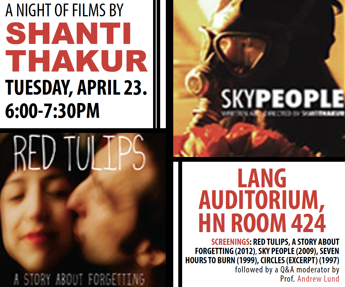 flyer for 'Red Tulips' and 'Sky People'