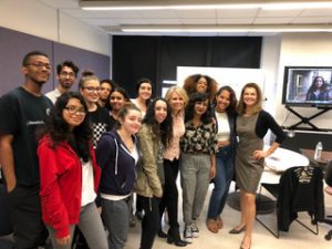 students with WNBC Mary Civiello